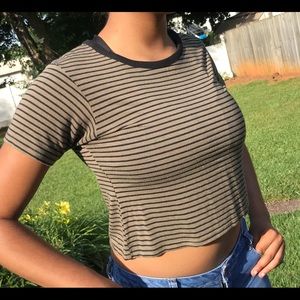 striped crop top